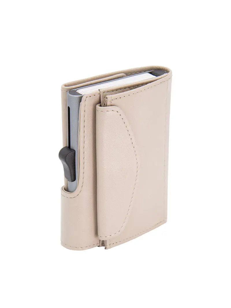 C-Secure Xl Italian Leather Wallet With Coin Pouch Rfid Chic Grey 1