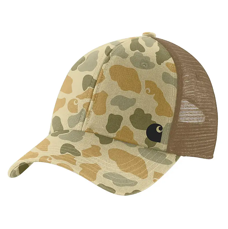 Carhartt Canvas Mesh-Back Camo Cap 1