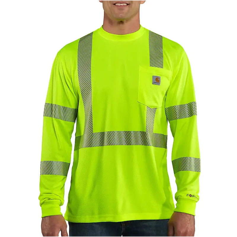 Carhartt Men's Force High-Visibility Long-Sleeve Class 3 T-Shirt 1