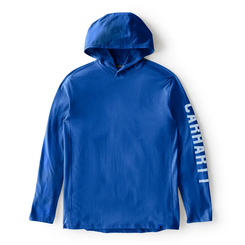 Carhartt Men's Force Relaxed Fit Long-Sleeve Logo Graphic Hooded T-Shirt 1