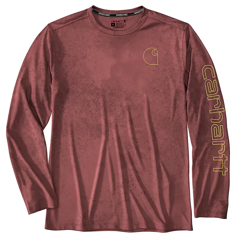 Carhartt Men's Force Sun Defender Lightweight Long-Sleeve Print T-Shirt 1