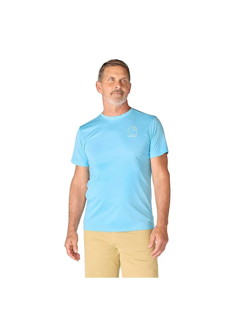 Carhartt Men's Force Sun Defender Relaxed Logo Short-Sleeve T-Shirt 1