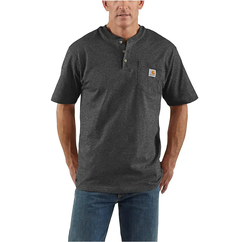Carhartt Men's Loose Fit Heavyweight Short-Sleeve Pocket Henley T-Shirt 1