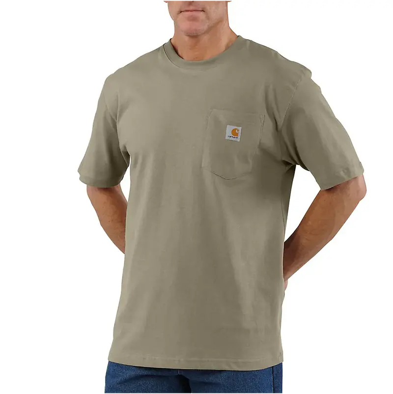 Carhartt Men's Loose Fit Heavyweight Short Sleeve Pocket T-Shirt - Desert 1