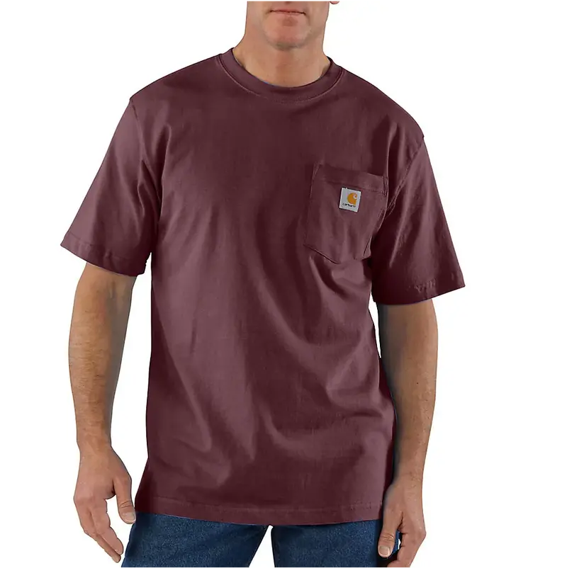 Carhartt Men's Loose Fit Heavyweight Short Sleeve Pocket T-Shirt - Port 1