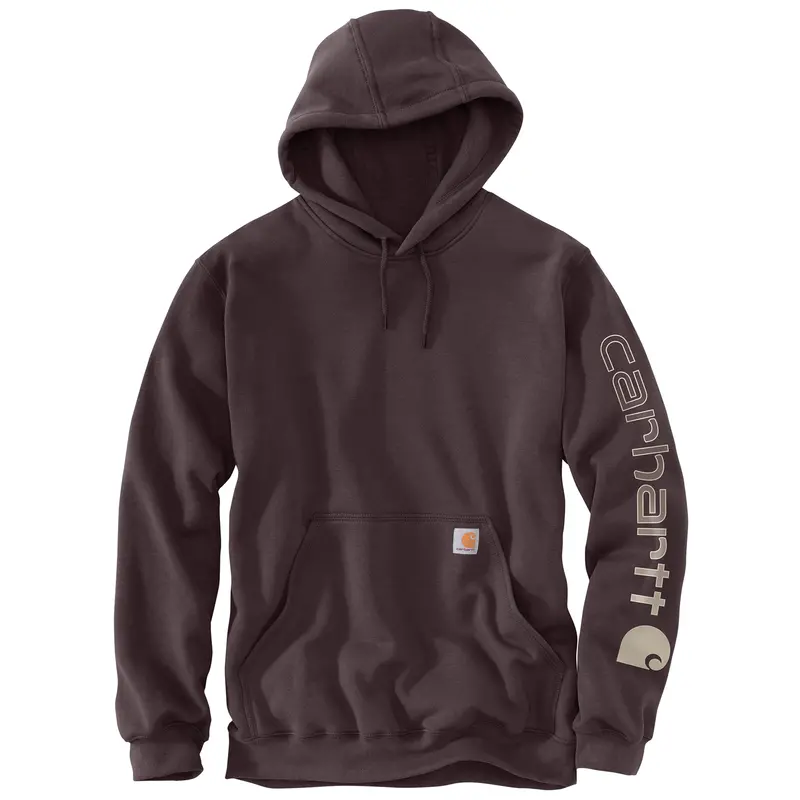 Carhartt Men's Loose Fit Midweight Logo Sleeve Graphic Hoodie 1