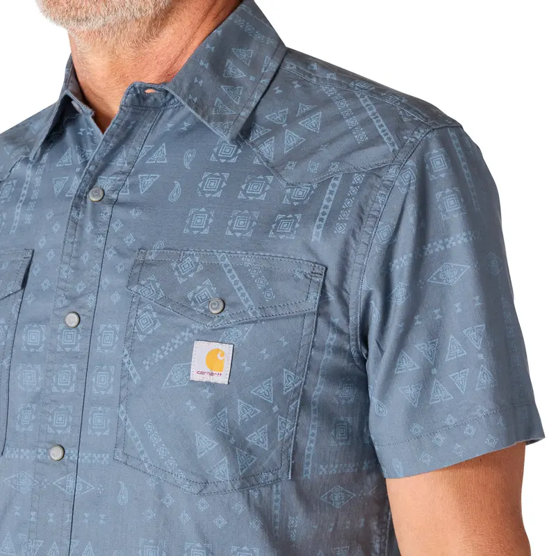 Carhartt Men's Montana Bozeman Relaxed Fit Short-Sleeve Plaid Shirt 1