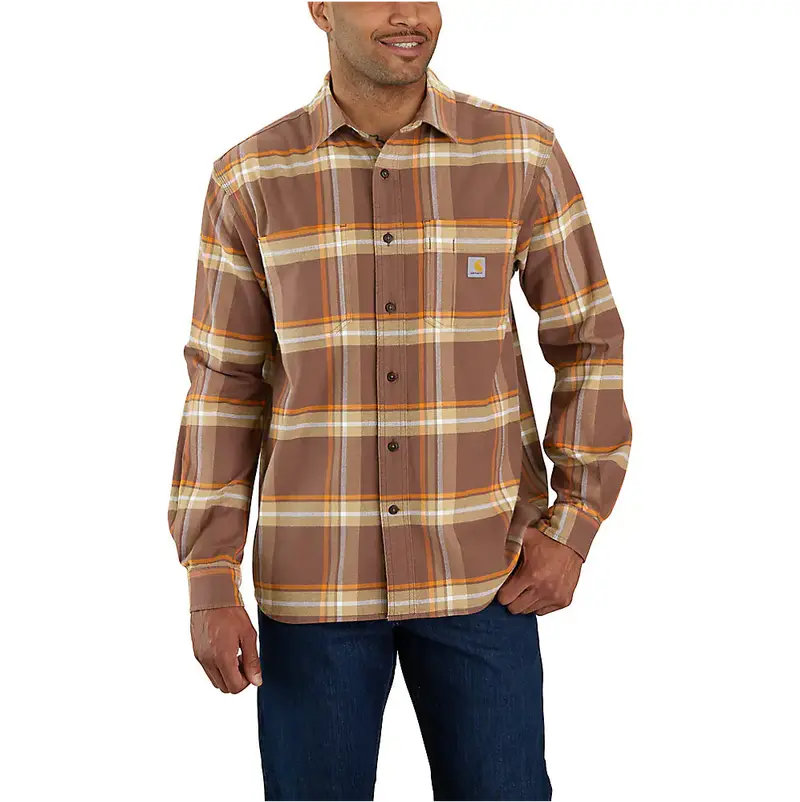 Carhartt Men's Rugged Flex Relaxed Fit Midweight Flannel Long-Sleeve Shirt 1