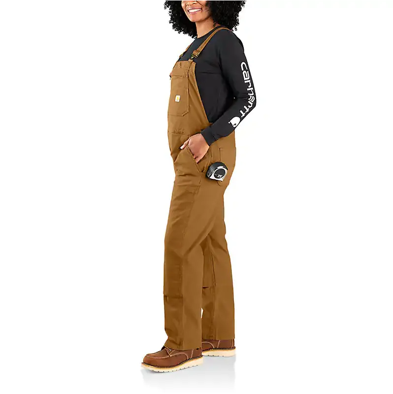 Carhartt Women's Rugged Flex Loose Fit Canvas Bib Overall 1