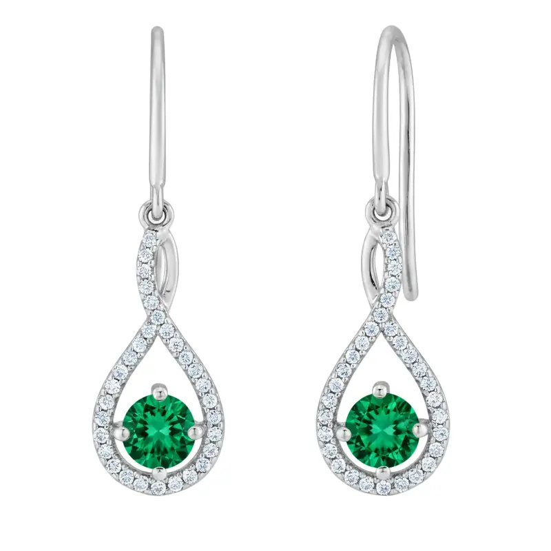 Cascadedrop Emerald Twist Earrings 1