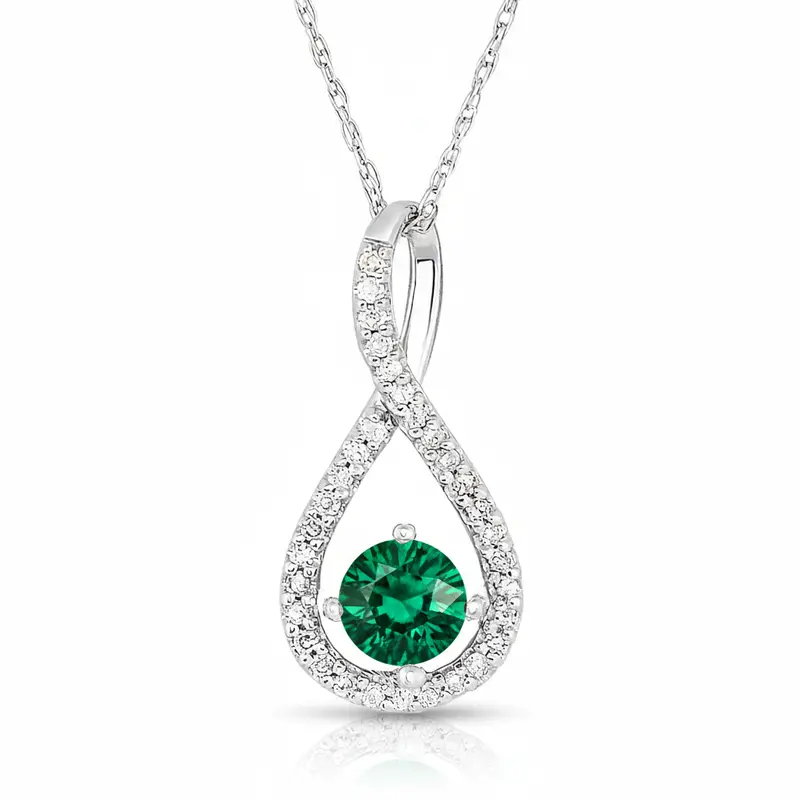 Cascadedrop Emerald  Twist Pendant 1