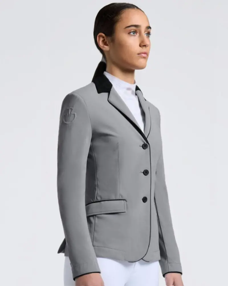 Cavalleria Toscana Girls Classic Competition Jacket - Gray - Sizes 12 1