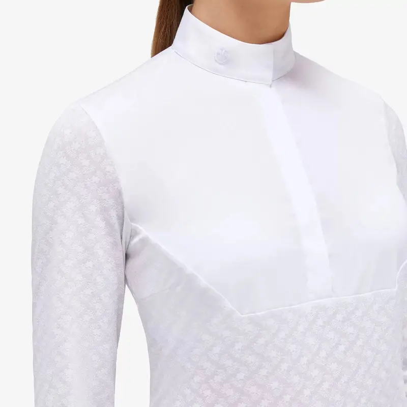 Cavalleria Toscana Ladies Long Sleeve Jacquard Competition Shirt 1