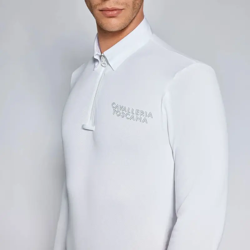 Cavalleria Toscana Men's L/S Competition Polo Shirt 1