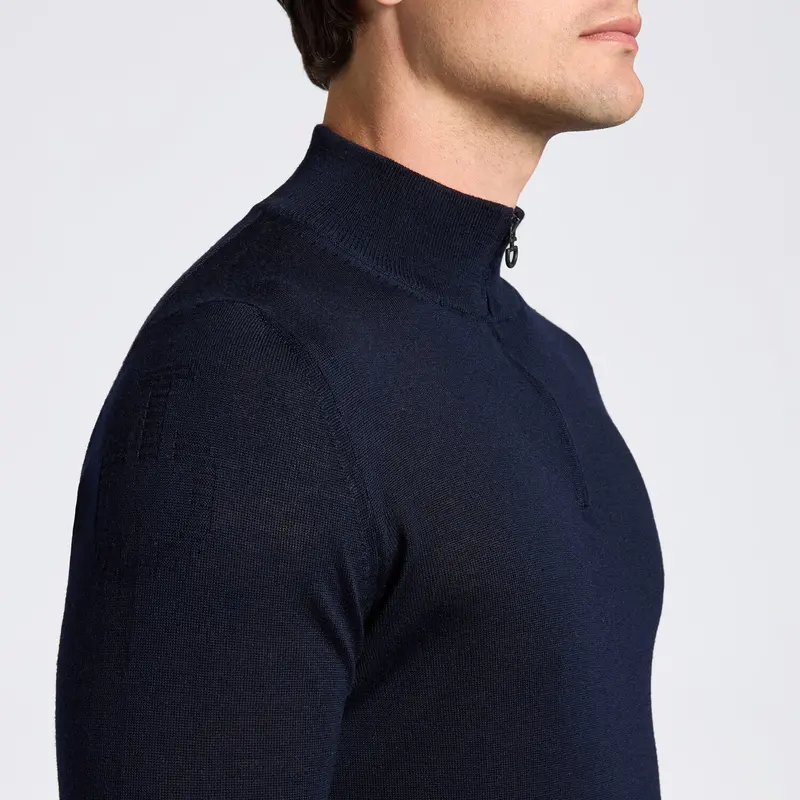 Cavalleria Toscana Men's Wool Half Zip Sweater 1