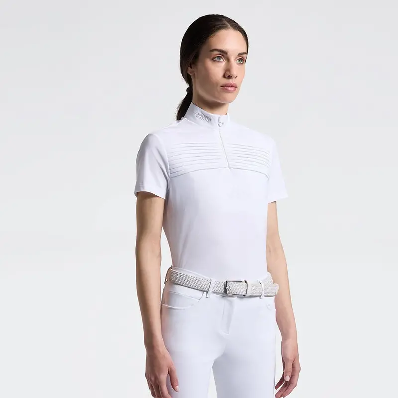 Cavalleria Toscana Women's Short Sleeve Pleated Competition Shirt 1