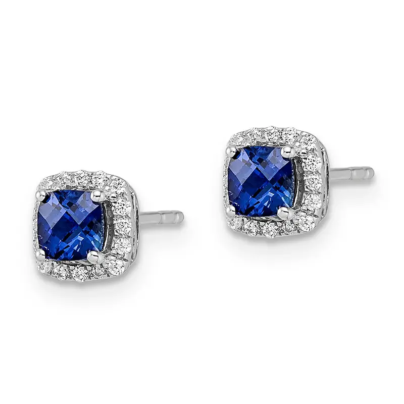 Celestial Flame Sapphire Earrings 1