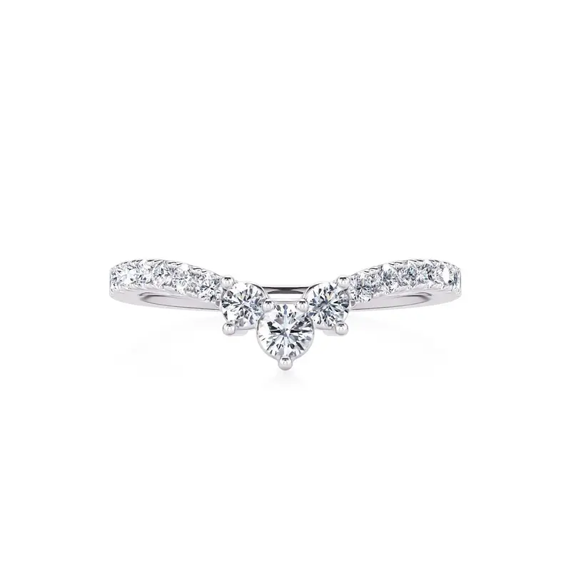 Center Peak Diamond Contour Band 1