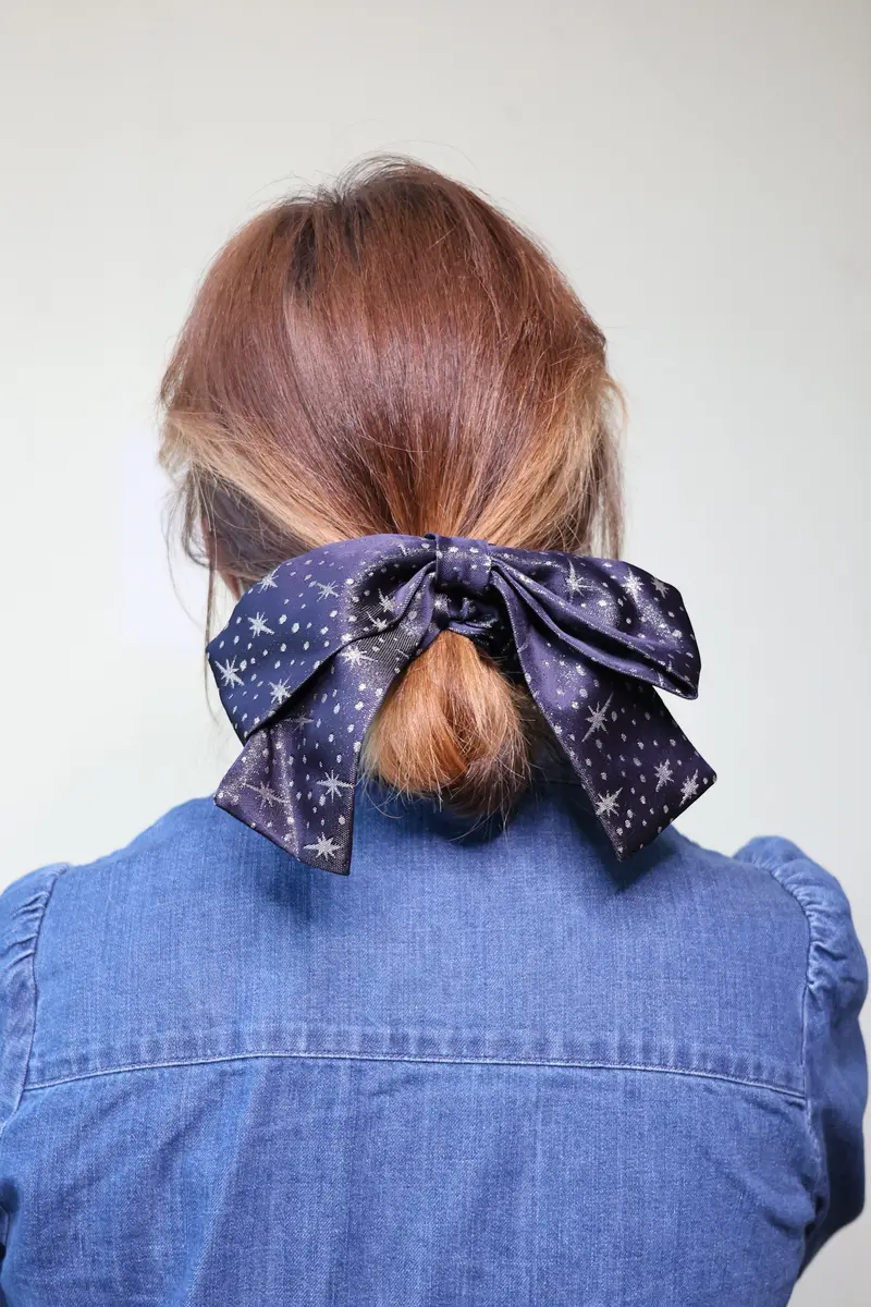 Charlotte Emma Patterns Bow Scrunchie 1