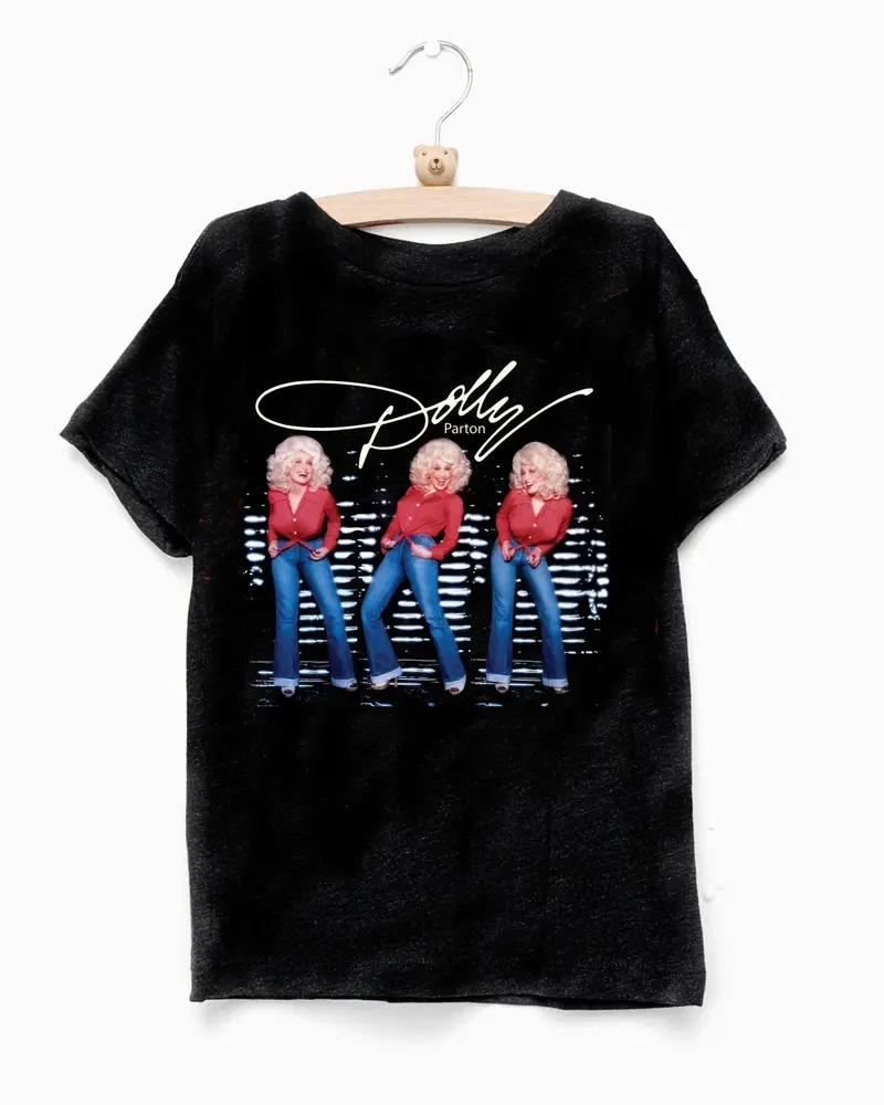 Children's Dolly Parton Triple Threat Black Tee 1