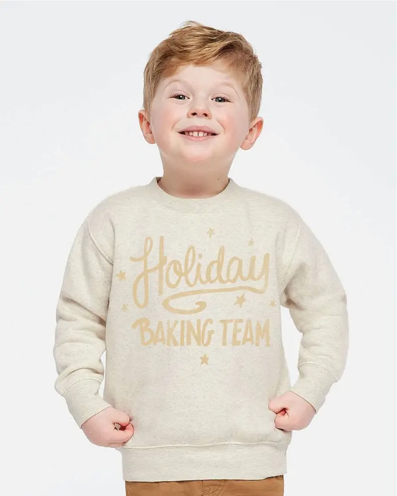 Children's Holiday Baking Team Natural Sweatshirt 1