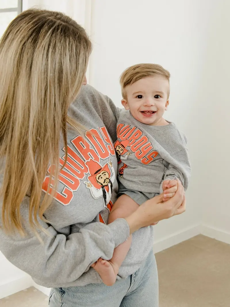 Children's Osu Cartoon Mascot Gray Sweatshirt 1
