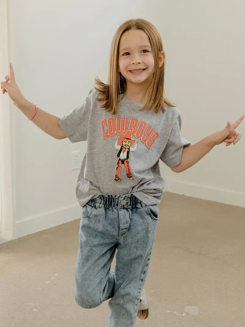 Children's Osu Cartoon Mascot Gray Tee 1