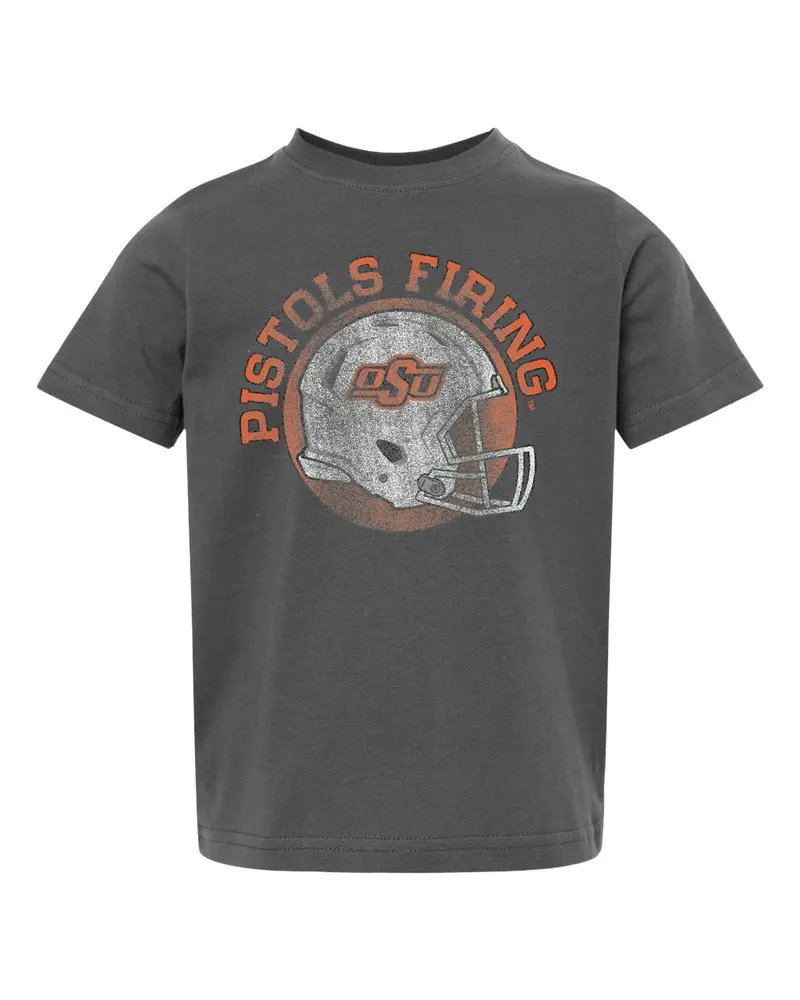 Children's Osu Cowboys Helmet Circle Black Tee 1