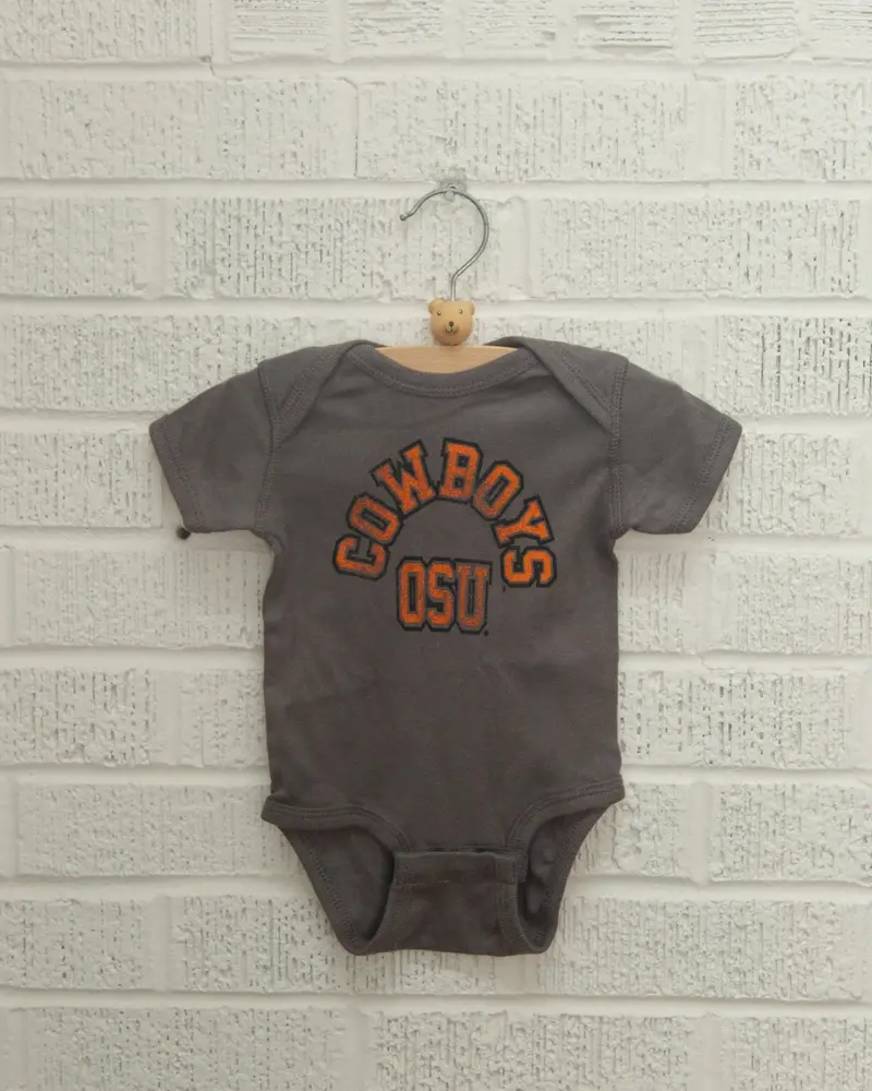 Children's Osu Mega Arch Charcoal Onesie 1