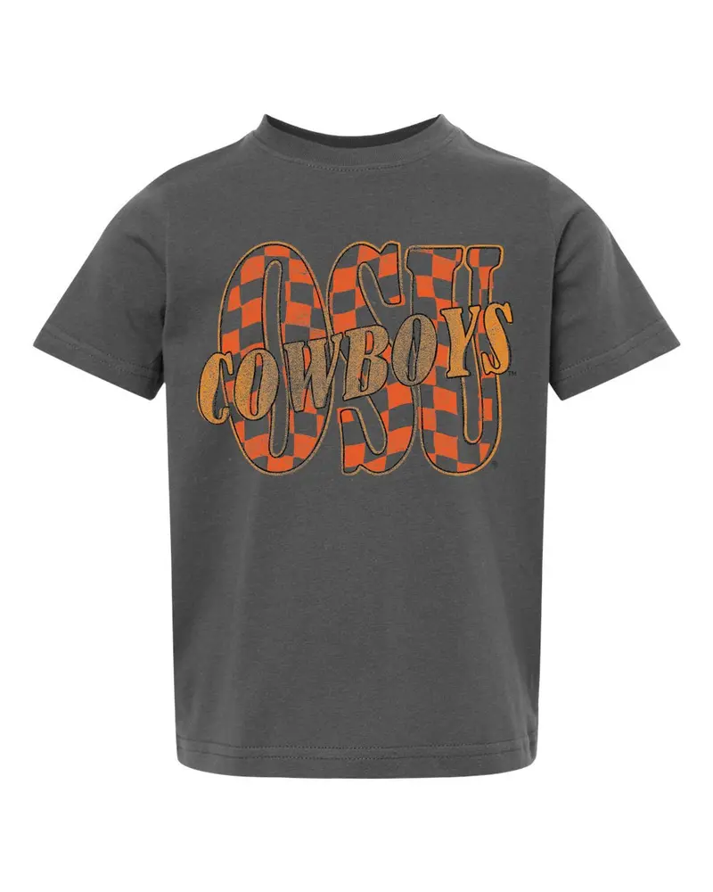 Children's Osu Twisted Check Charcoal Tee 1