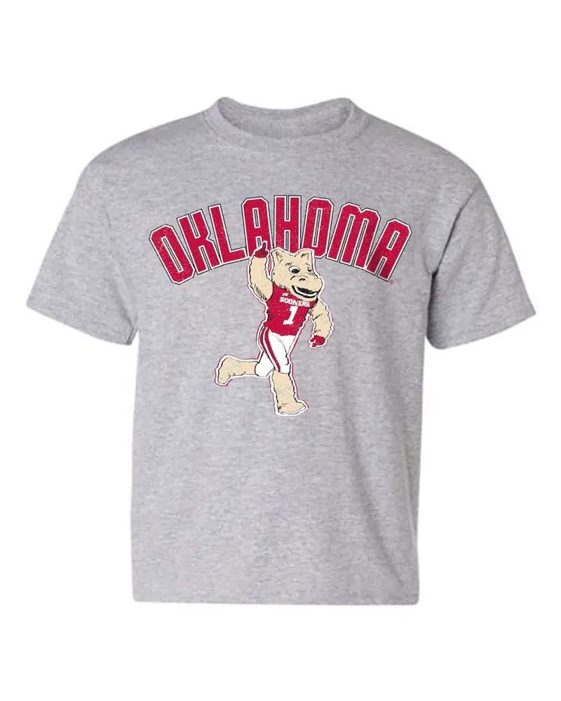 Children's Ou Cartoon Mascot Gray Tee 1