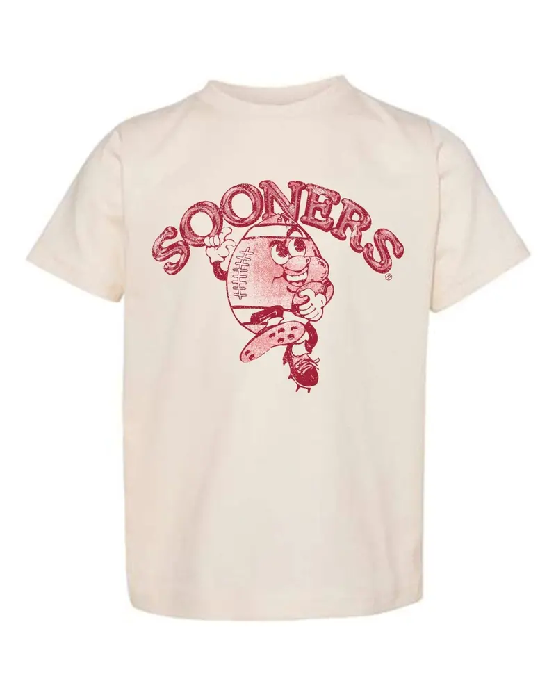 Children's Ou Football Run Oatmeal Tee 1