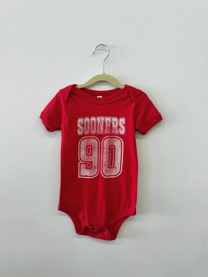 Children's Ou Sooners Player Crimson Onesie 1