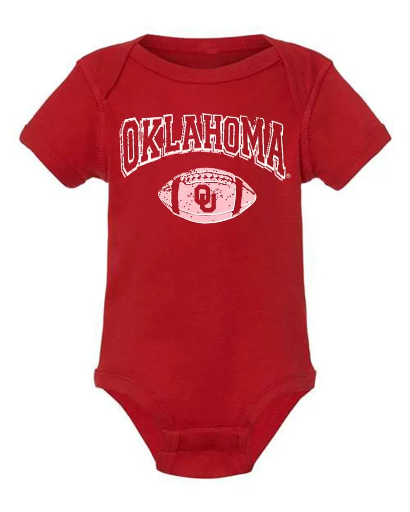 Children's Ou Wonka Football Crimson Onesie 1