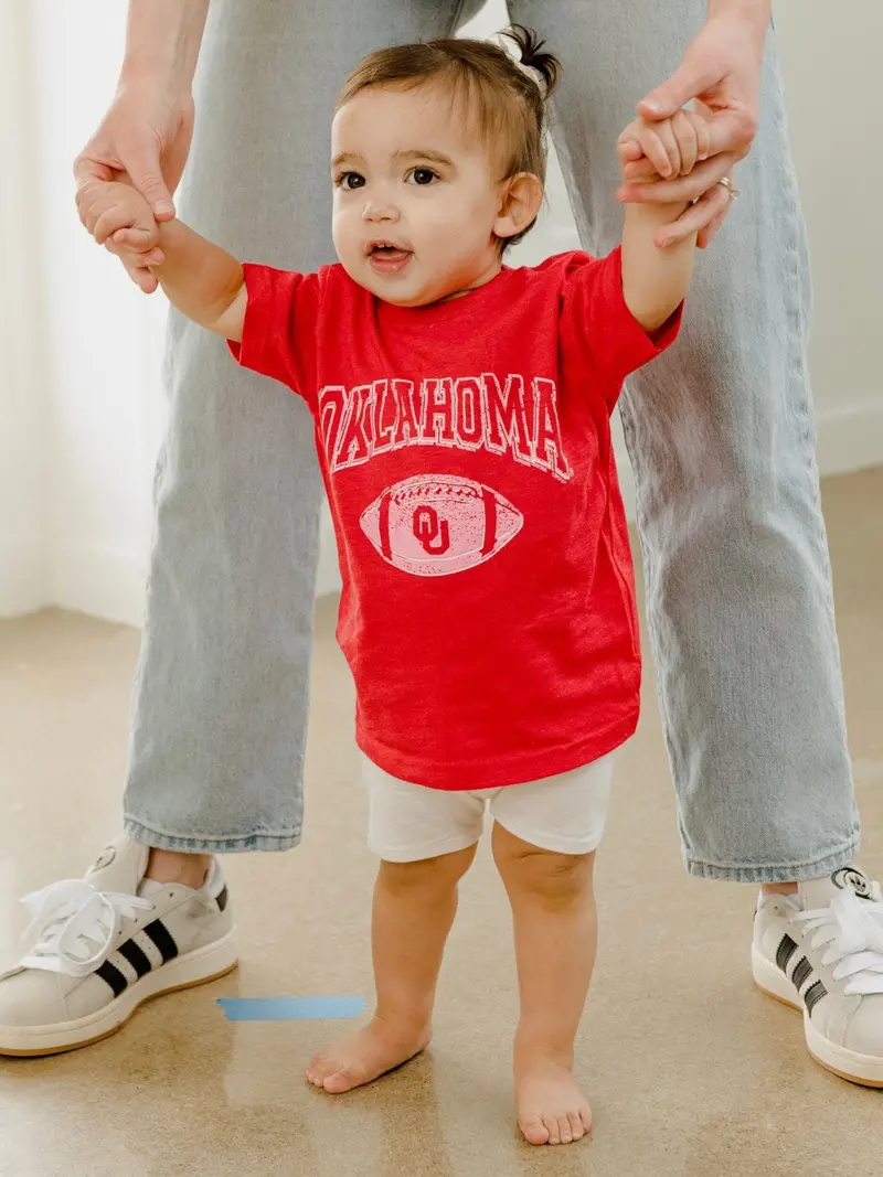 Children's Ou Wonka Football Crimson Tee 1