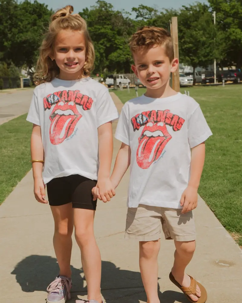 Children's Rolling Stones Arkansas Flag Rocker White Tee 1