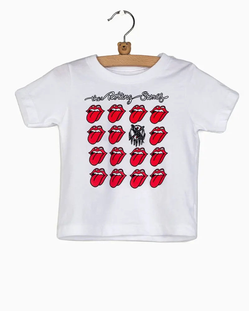 Children's Rolling Stones Oklahoma Flag Multi Lick White Tee 1
