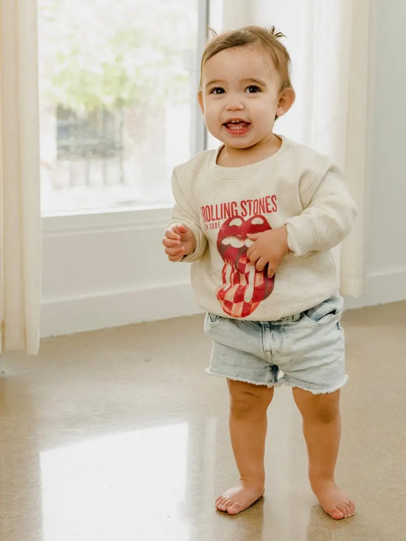 Children's Rolling Stones Zip Code Sand Sweatshirt 1