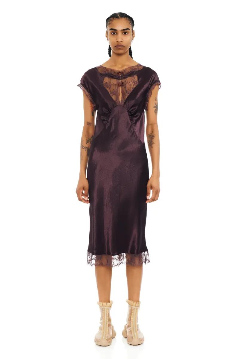 Chocolate Waterlily Midi Dress 1