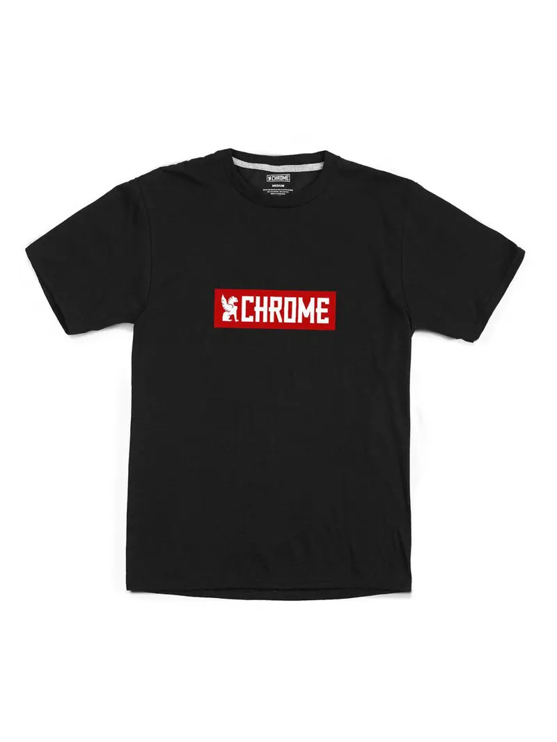 Chrome Industries Horizontal Logo Tee Black Red 1