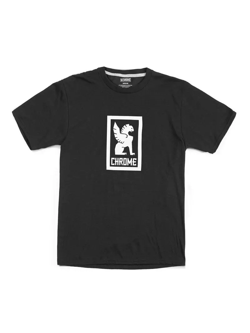 Chrome Industries Vertical Border Logo Tee Black 1