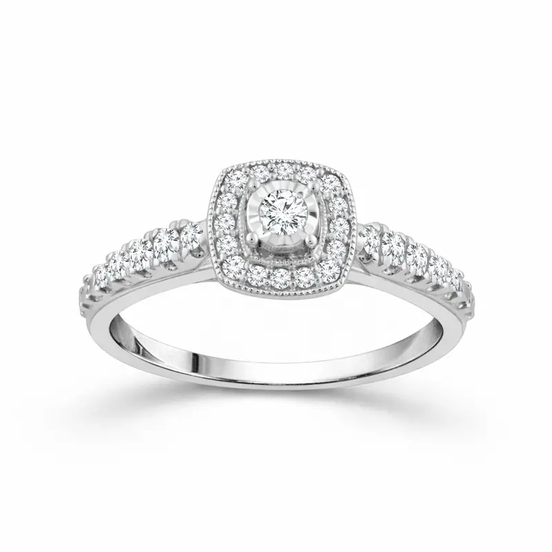 Circle Of Love Round Diamond Promise Ring 1