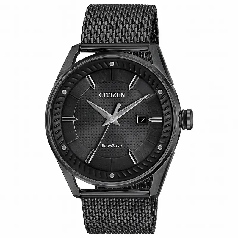 Citizen® Black Milanese Mesh Men's Watch 1