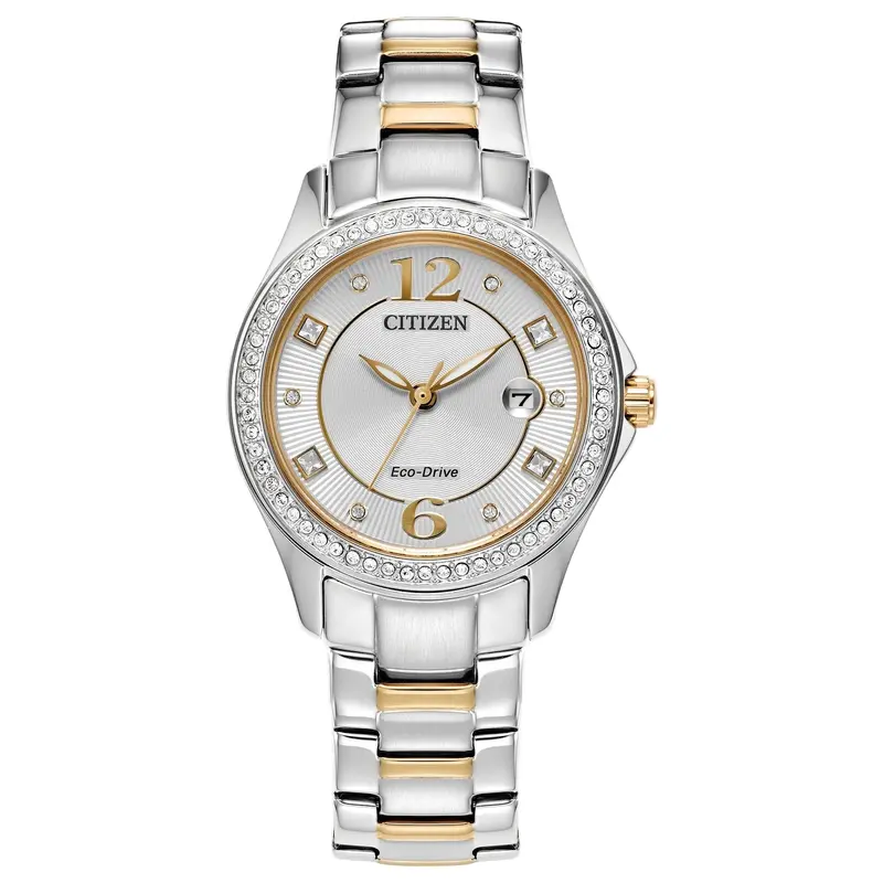Citizen® Women's Crystal White Dial Watch 1