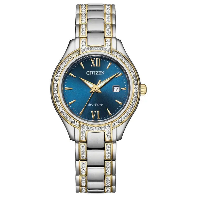 Citizen® Women's Silhouette Crystal Rich Blue Dial Watch 1
