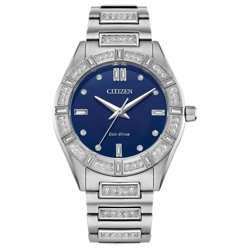 Citizen® Women's Silhouette Crystal Royal Blue Dial Watch 1