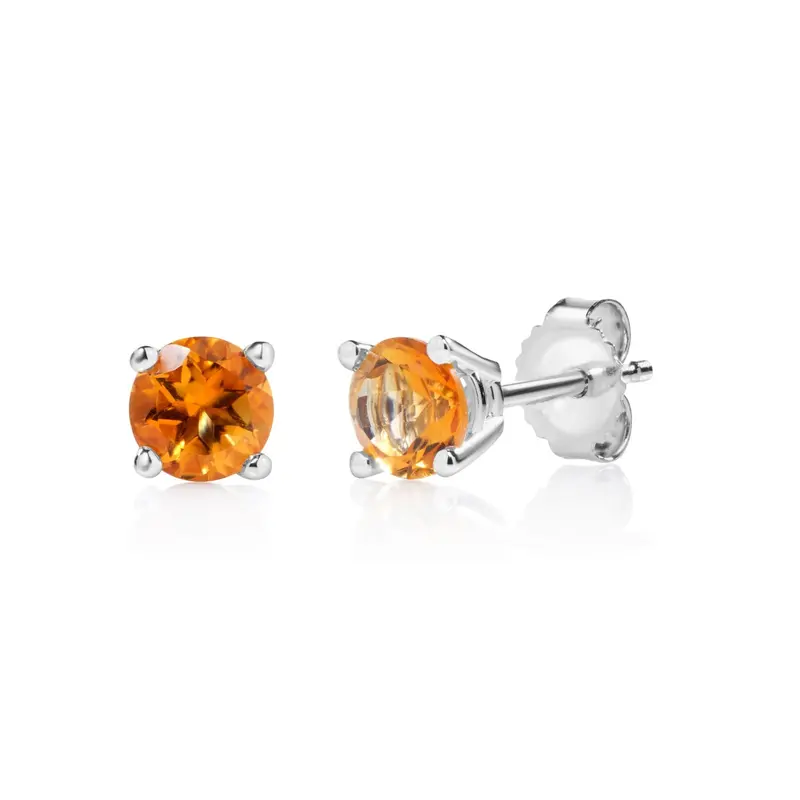 Citrine Sunburst 10K Stud Earrings 1