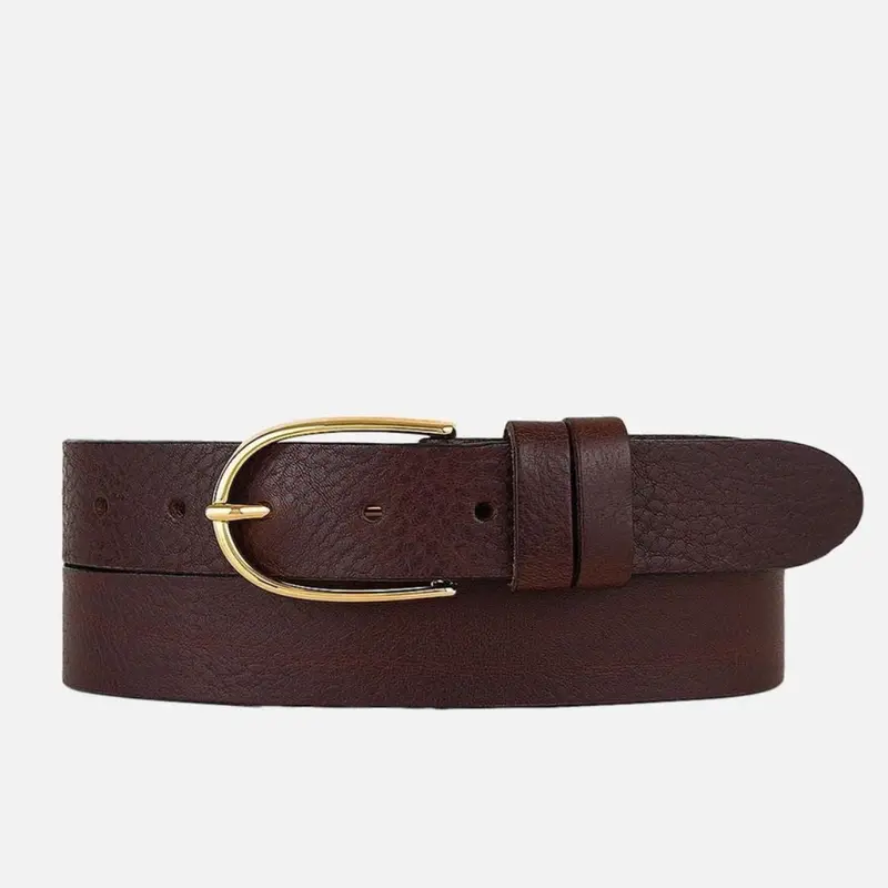 Classic Full Grain Brown Leather Belt 1