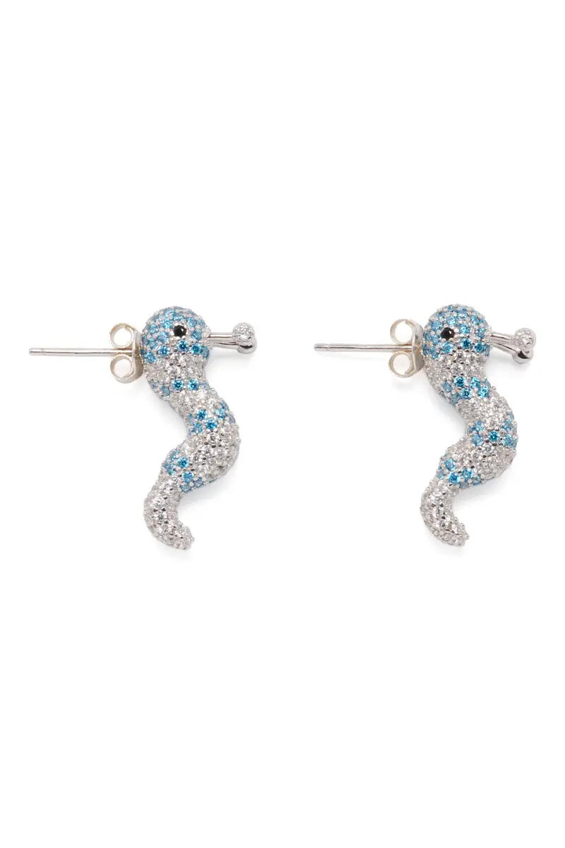 Clear Sky Slug Earrings 1