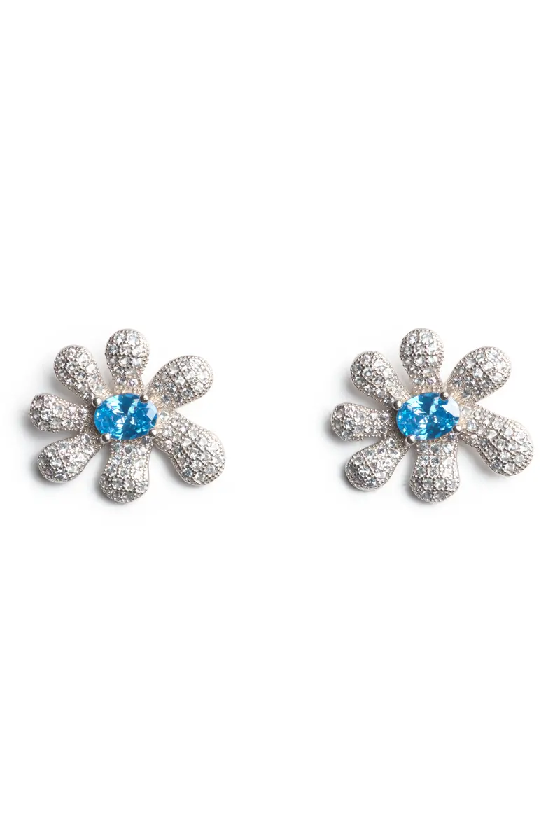 Clear Sky Squashed Blossom Earring 1
